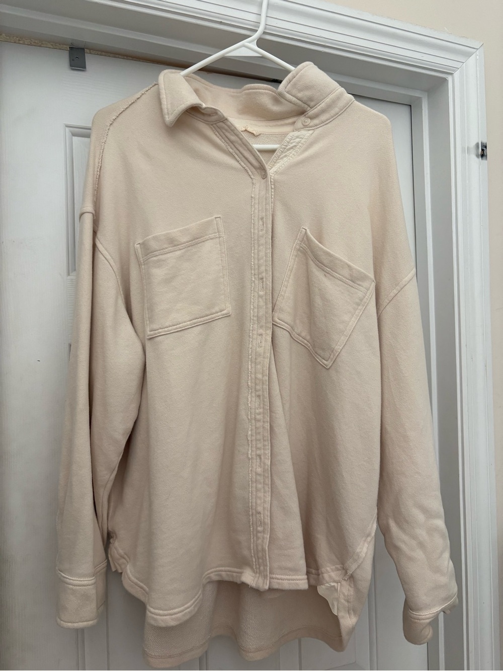 aerie Cream Lightweight Cozy Pullover